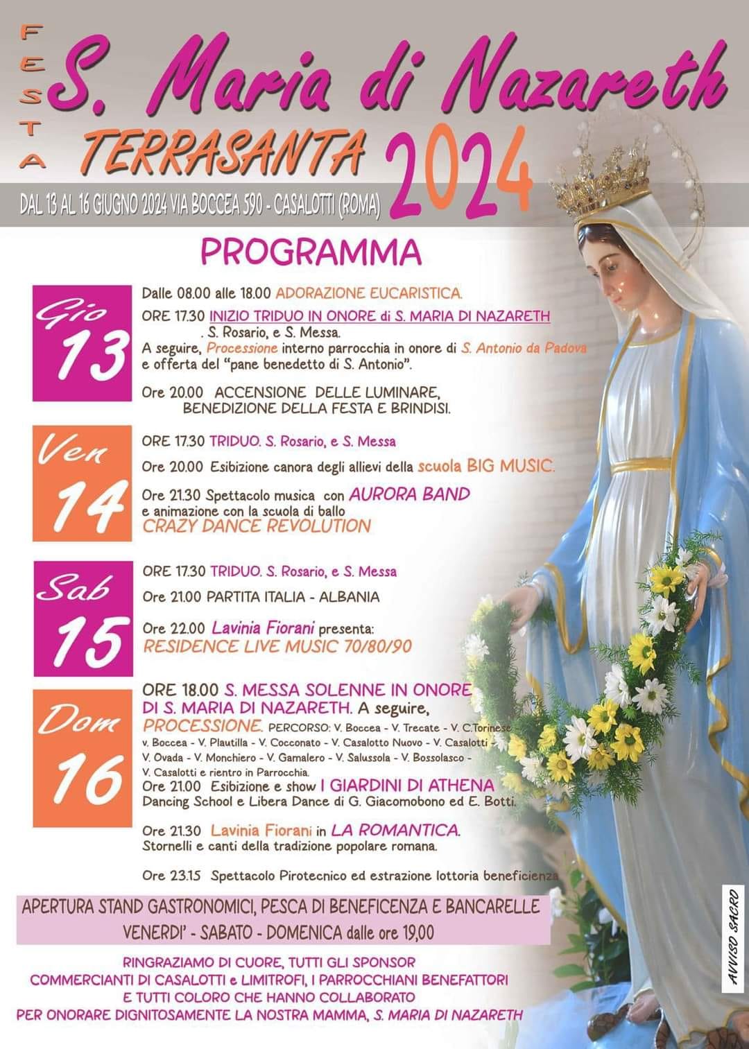 Festa di S. Maria di Nazareth Terrasanta